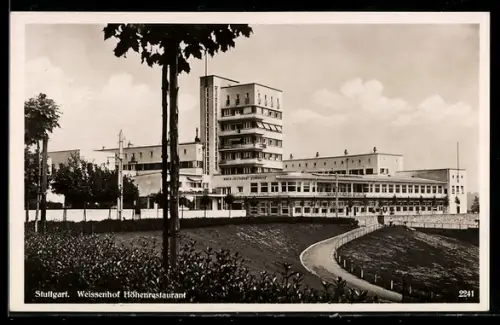 AK Stuttgart, Bauhaus, Weissenhof Höhenrestaurant