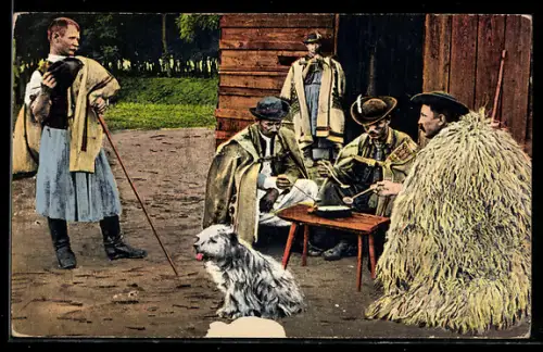 AK Pusztai élet, Estebéd a Hortobágyon, Abendessen auf der Puszta