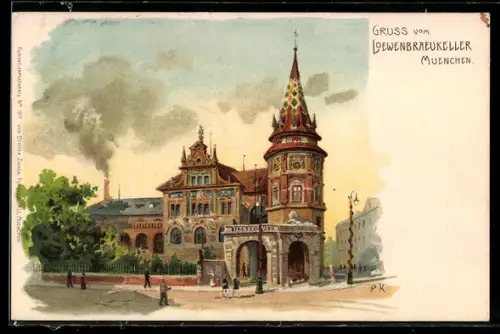 Künstler-AK München, Löwenbräu-Keller