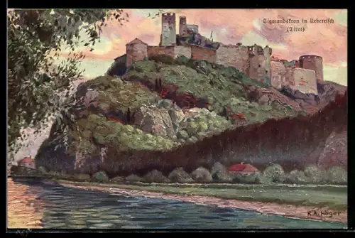 Künstler-AK Rudolf Alfred Höger: Ueberetsch, Schloss Sigmundskron