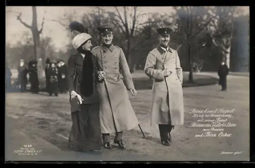 AK Prinz Oskar, Prinz Ernst August und Victoria Louise Herzogin von Braunschweig