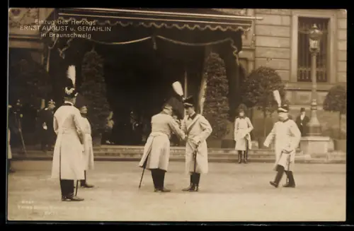 AK Braunschweig, Ernst August Herzog von Braunschweig beim Einzug