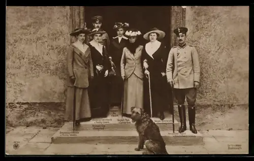 AK Grossherzog Friedrich-Franz von Mecklenburg-Schwerin, Herzog Ernst August von Braunschweig und Familie