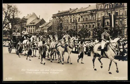 AK Der Galawagen mit dem Erbprinzen Ernst August Georg Wilhelm