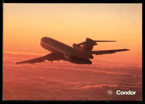 AK Passagierflugzeug des Types Boeing 727 -230 der Condor-Fluggesellschaft