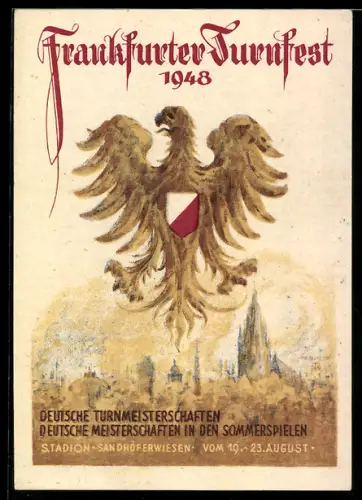 AK Frankfurt, Turnfest 1948, Adler, Deutsche Turnmeisterschaft, Stadion Sandhöferwiesen