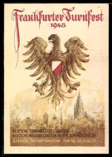 AK Frankfurt, Turnfest 1948, Adler, Deutsche Turnmeisterschaft, Stadion Sandhöferwiesen