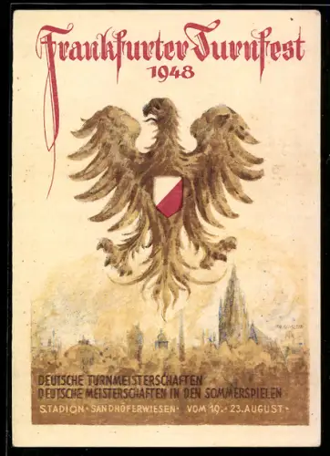 AK Frankfurt, Turnfest 1948, Adler, Deutsche Turnmeisterschaft, Stadion Sandhöferwiesen