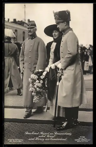 AK Ernst August von Braunschweig m. Braut & Herzog von Cumberland-Hannover