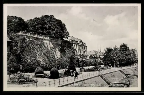 AK Bonn a. Rhein, Rheinufer am Alten Zoll
