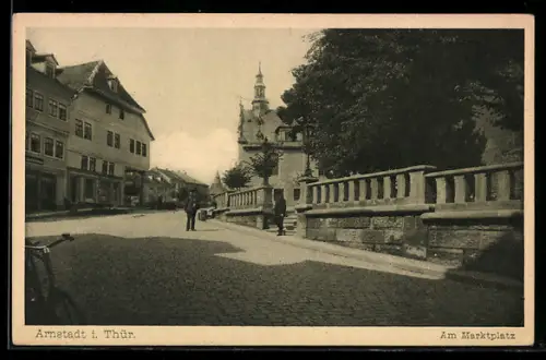 AK Arnstadt i. Thür., Am Marktplatz