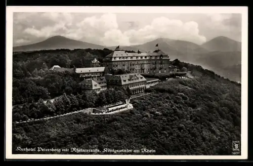 AK Königswinter am Rhein, Kurhotel Petersberg mit Rheinterrasse