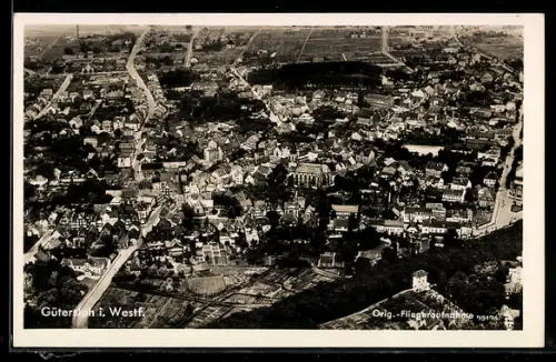 AK Gütersloh i. Westf., Teilansicht, Fliegeraufnahme