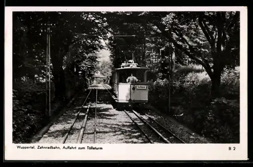 AK Wuppertal, Zahnradbahn, Auffahrt zum Tölleturm