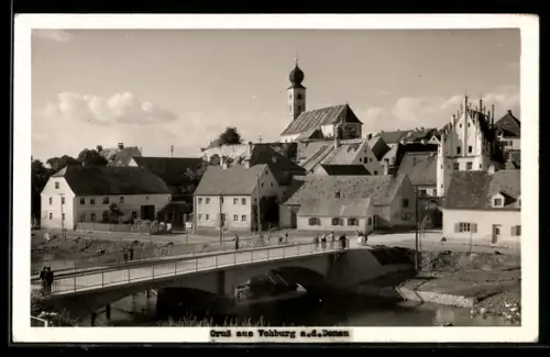AK Vohburg a. d. Donau, Teilansicht mit Kirche