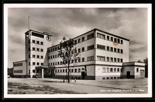 AK Frankfurt a.M., Haus der Jugend am Grünhof 10, Seitenansicht
