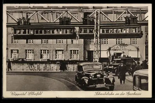 AK Wuppertal-Elberfeld, Schwebebahn an der Sparkasse