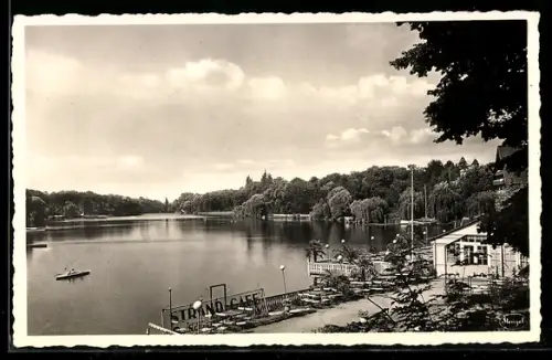 AK Berlin-Wannsee, Kleiner Wannsee mit Gasthaus