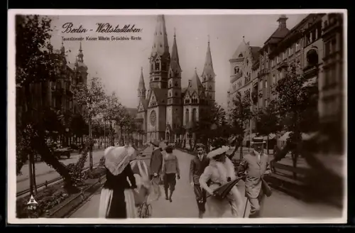 AK Berlin-Charlottenburg, Tauentzienstrasse, Kaiser Wilhelm Gedächtnis Kirche