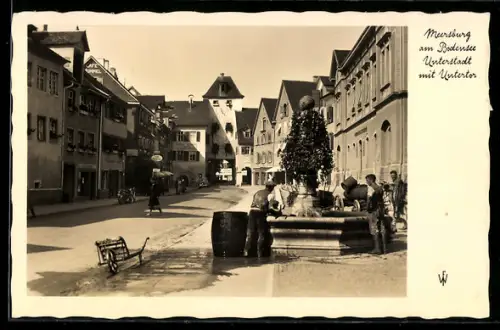 AK Meersburg am Bodensee, Unterstadt mit Untertor