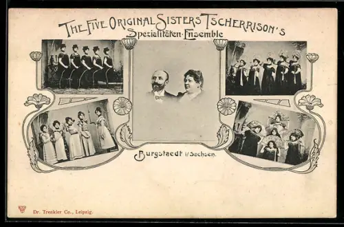 AK Burgstaedt i. Sachsen, The Five Original Sisters Tscherrison`s