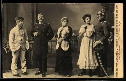 AK Komiker-Ensemble Joar-Sterne, Dir. F. Reisinger, in Kostümen