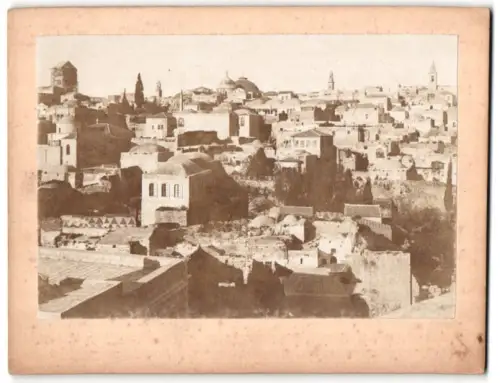 Fotografie unbekannter Fotograf, Ansicht Jerusalem, Aussicht vom österreichischen Pilgerhaus 1897