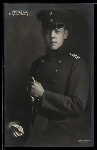 AK Heinrich XIV., Erbprinz Reuss in Uniform
