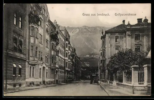 AK Innsbruck, Partie in der Grillparzerstrasse
