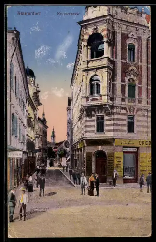 AK Klagenfurt, Kramergasse mit F. Edelmann