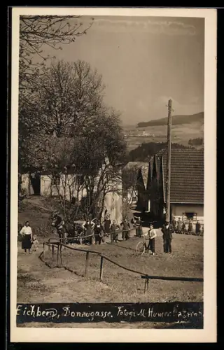 Foto-AK Eichberg, Blick in die Donaugasse