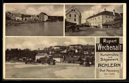 AK Sierning /Ob.-Oe., Pichlern, Kunstmühle und Sägewerk von Rupert Wochenalt