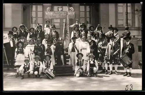 AK Urach, Uracher Schäferlauf 1933, Gruppenbild