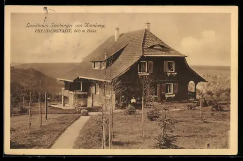 AK Freudenstadt, Hotel Landhaus Strebinger am Kienberg