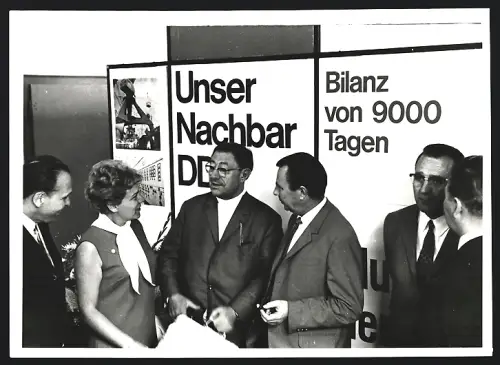 Fotografie Manfred A. Tripp, Dr. Heier, Ellen Weber, Fritz Selbmann, Harry Winter, Lorenz Knorr und Prof. Schröder