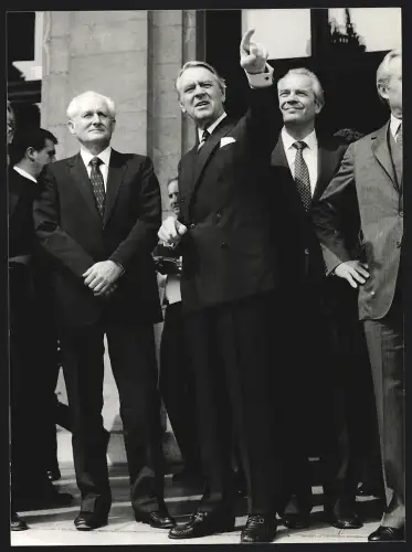 Fotografie Klaus Rose, Iserlohn, Günter Mittag und Berthold Beitz 1980, Grossformat 25 x 19cm