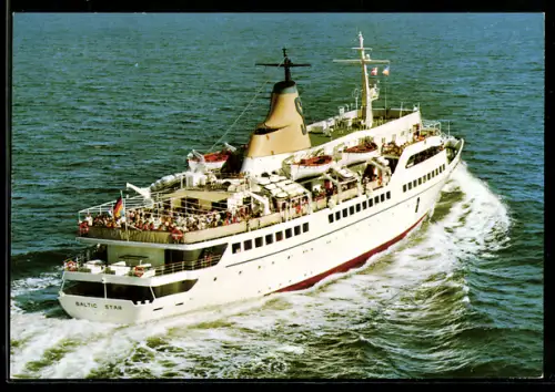 AK Passagierschiff Baltic Star der Seetouristik Reederei Travemünde aus der Vogelschau