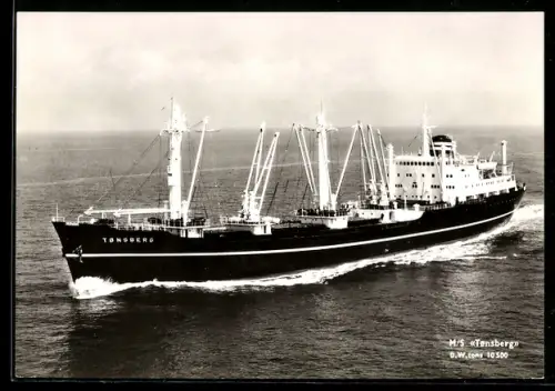 AK Norwegisches Handelsschiff M.S. Tönsberg der Wilhelmsen Lines Oslo aus der Vogelschau