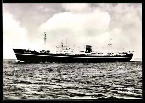 AK Norwegisches Handelsschiff M.S. Tugela der Wilhelmsen Lines Oslo in Seitenansicht