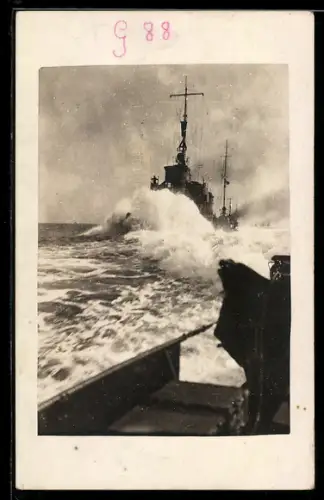 Foto-AK Torpedoboot G-88 in voller Fahrt, Kriegsschiff
