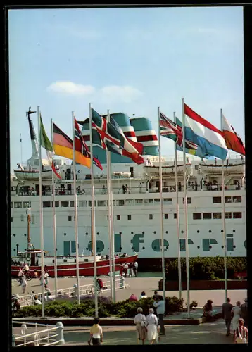 AK Polnisches Fährschiff Rogalin beim Einlaufen in den Fährhafen von Travemünde