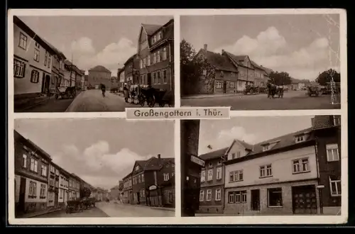AK Grossengottern i. Thür., Gasthaus zum Schwein, Strassenpartie