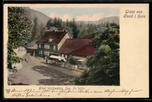 AK Elend, Blick auf das Hotel Waldmühle