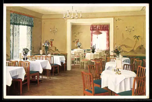 AK Höllriegelskreuth-Grünwald /Isartal, Café und Konditorei Bittmann, Tanzsaal