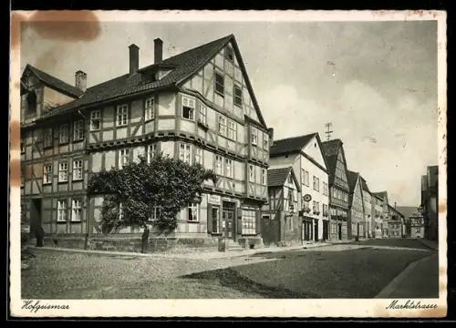 AK Hofgeismar, Marktstrasse mit Tapetengeschäft