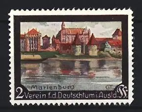 Reklamemarke Marienburg, Verein für das Deutschtum im Ausland, Burgansicht