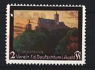 Reklamemarke Wartburg, Verein für das Deutschtum im Ausland, Burgansicht