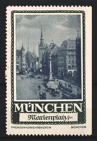 Reklamemarke München, Marienplatz, Mariensäule