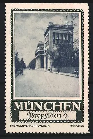 Reklamemarke München, Propyläen, Hauptgebäude