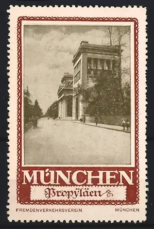 Reklamemarke München, Propyläen, Fremdenverkehrsverein München